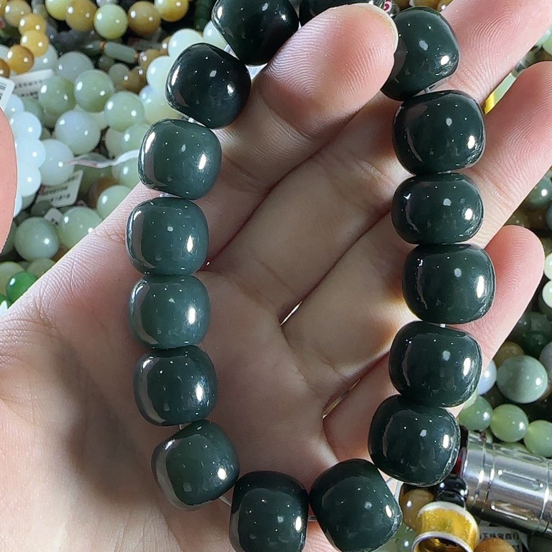 和田玉手链未镶嵌28