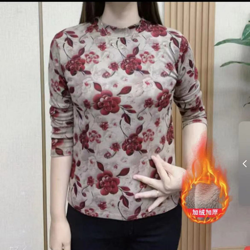 2024秋冬款加绒加厚打底衫百搭小衫时尚上衣-11