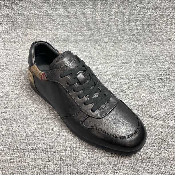 系带简约风防水透气法式休闲皮鞋休闲鞋鞋子黑色男士鞋平底