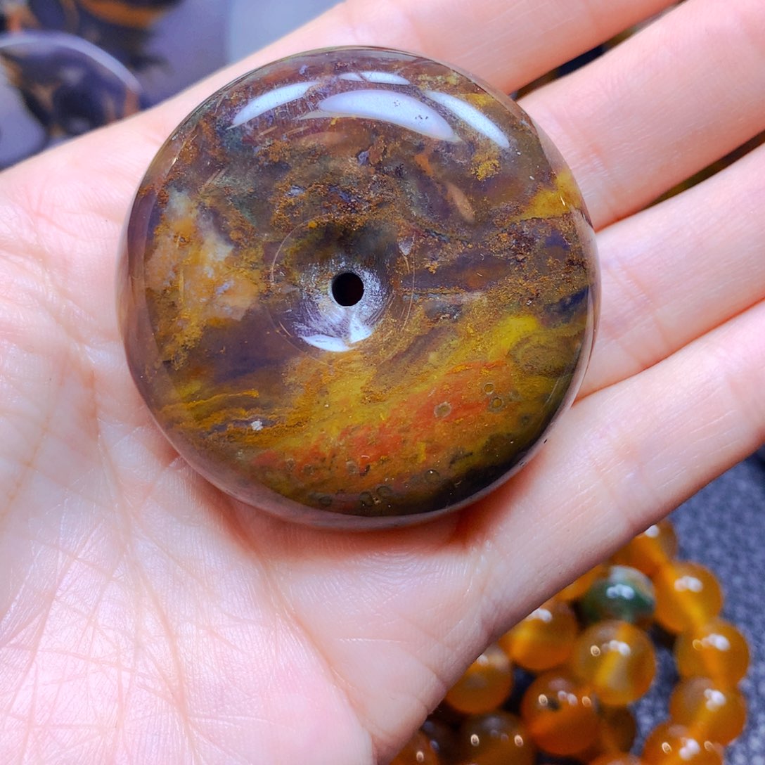 玛瑙/玉髓吊坠9未镶嵌浪***头