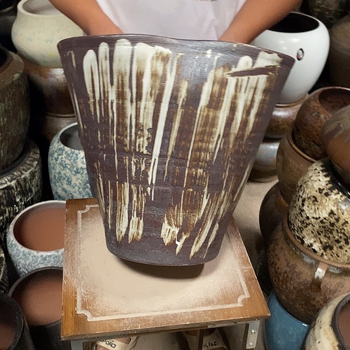 花盆紫砂口34高度30最27哈哈哈哈