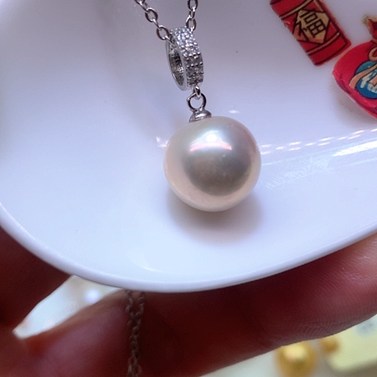 淡水珍珠耳饰银S925镶嵌