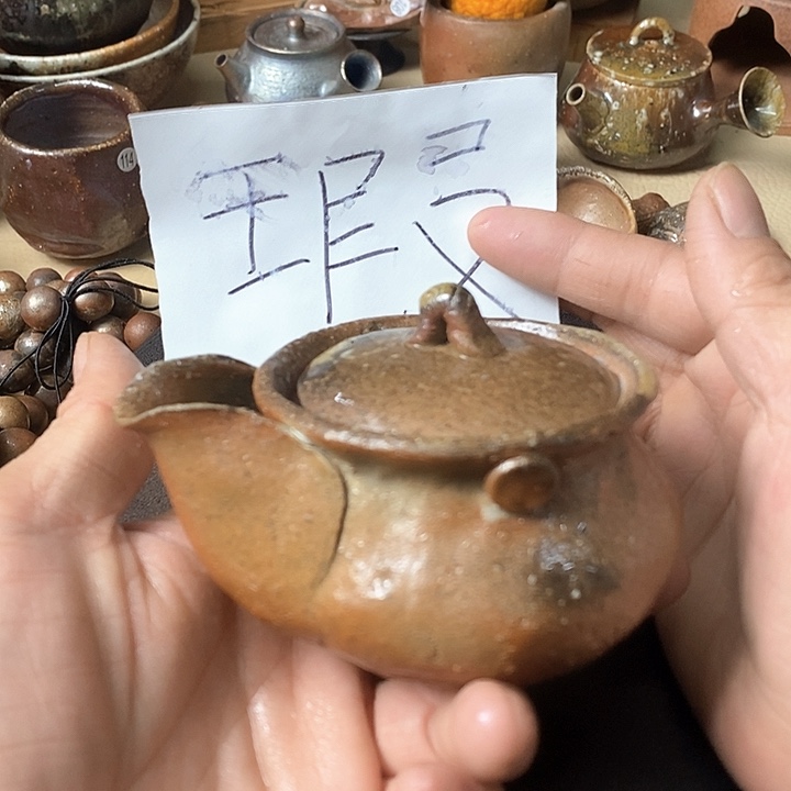 杯手工粗陶、柴烧茶器