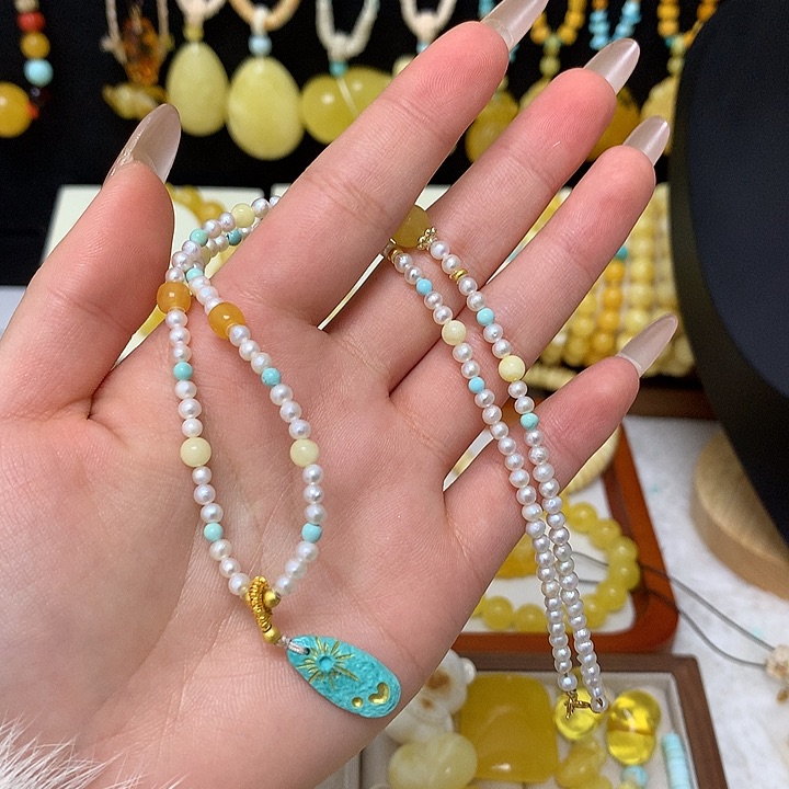 手链蜜蜡未镶嵌楠*蜜蜡吊坠