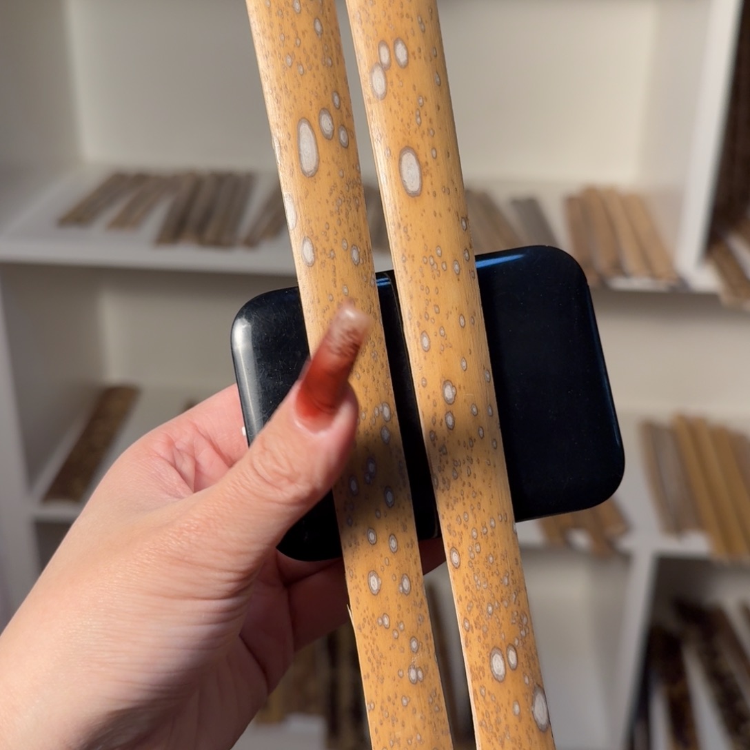 扇子一**秋兵哥扇艺斑竹折扇