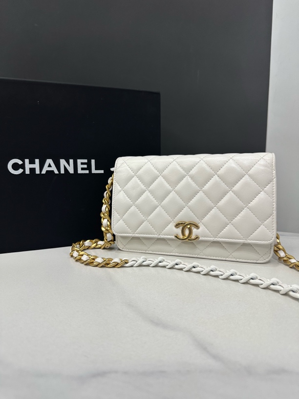 95新 Chanel/香奈儿 陶瓷链woc包芯片19cm/0295031616