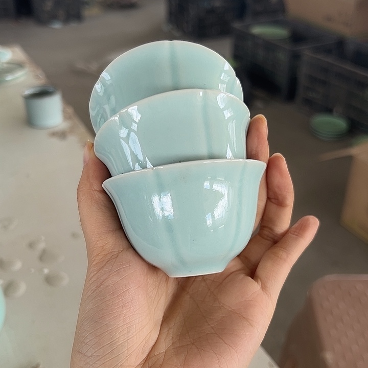 龙泉云间青瓷小米茶器