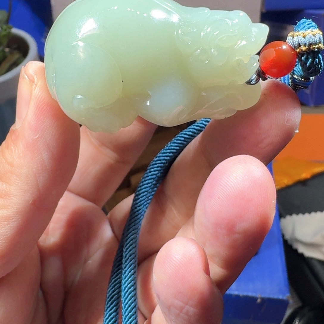 和田玉（糖玉）未镶嵌车挂