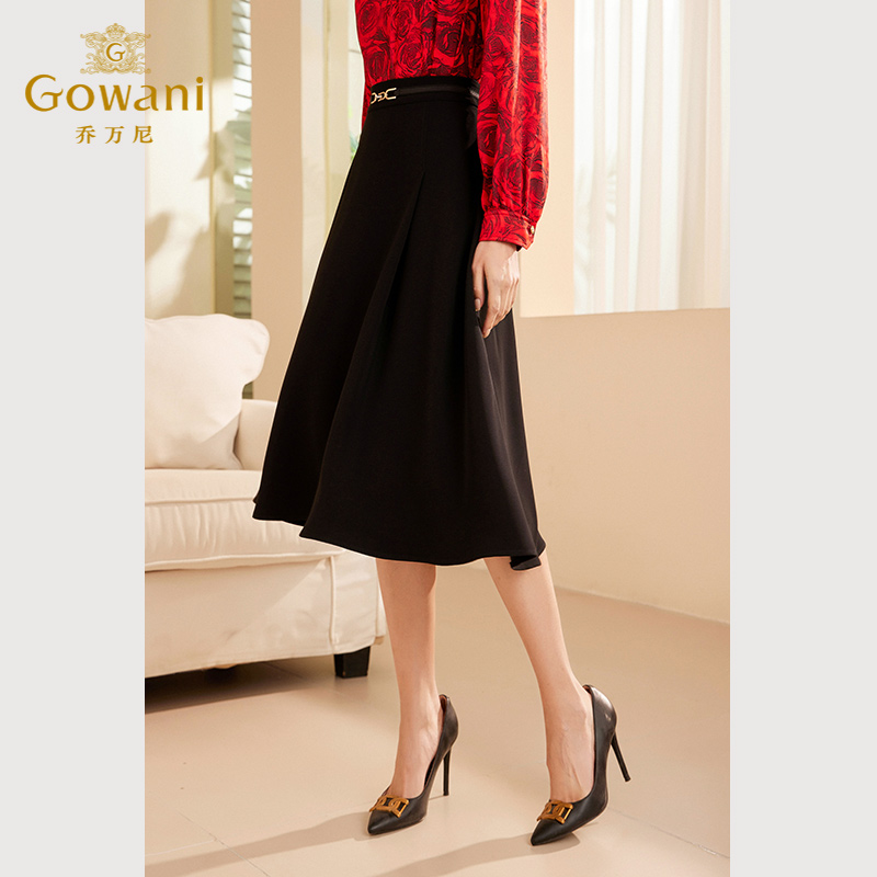 Gowani/乔万尼2025年春季女士半身裙A字显瘦半裙ET3D616501