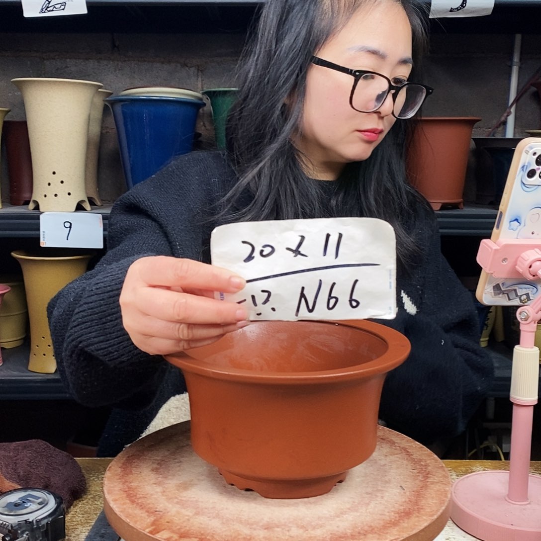 紫砂一只花盆货号N66