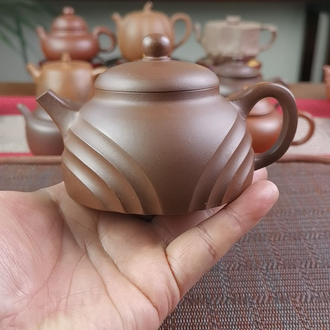 紫砂茶壶紫泥福田230CC