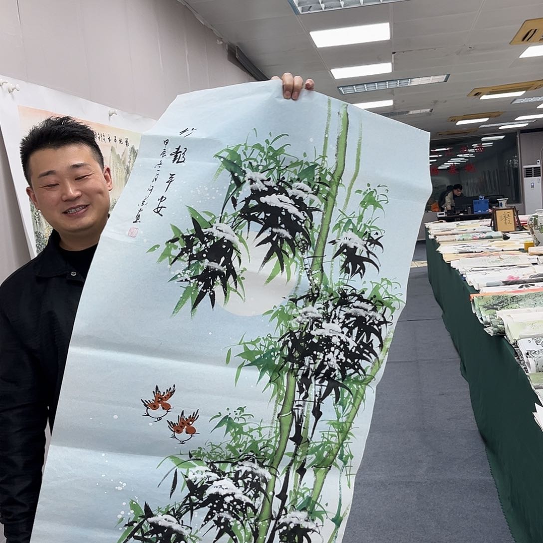 国画国画宣纸纯手绘制作