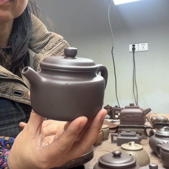 紫砂茶壶6****6天青紫泥