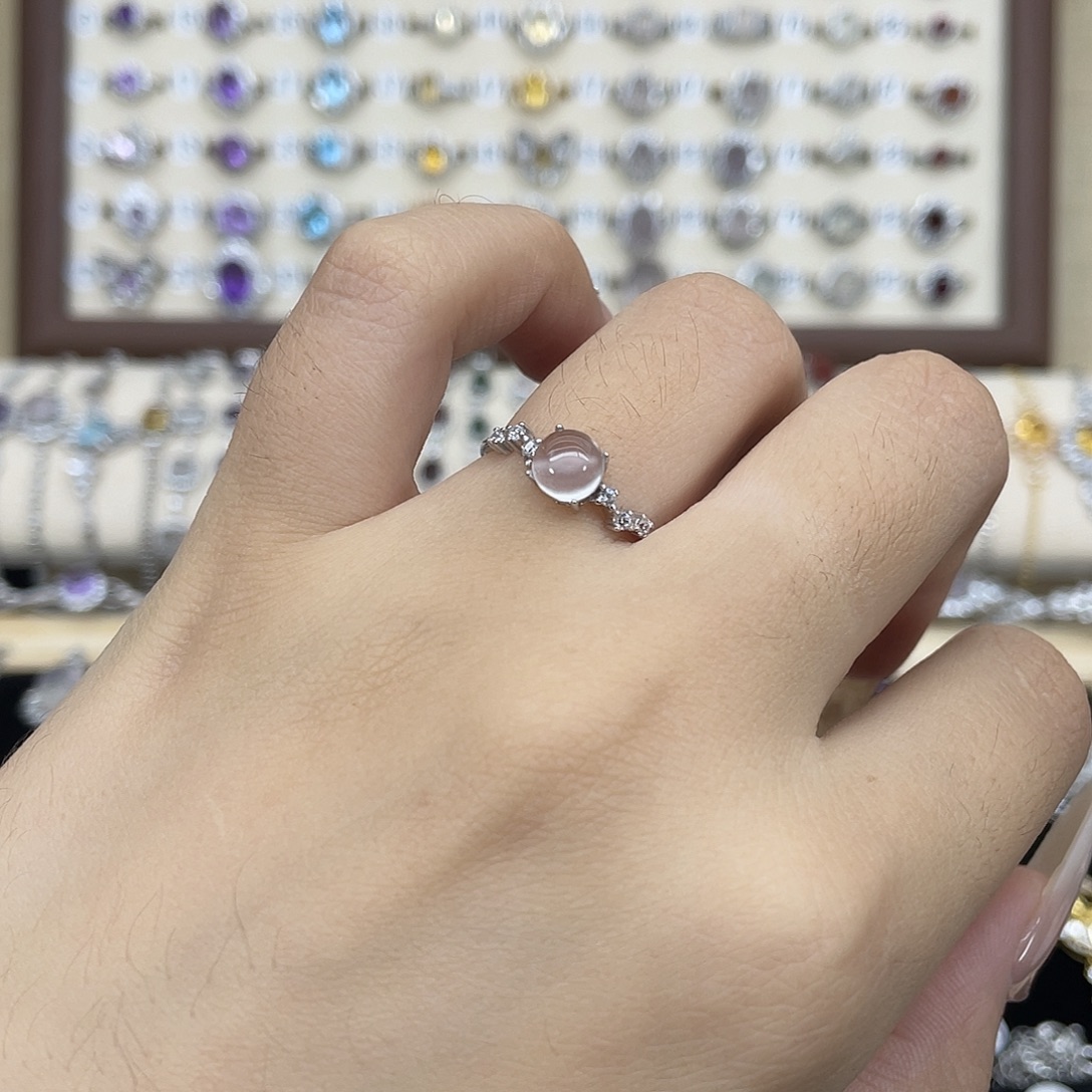 锦***L岫玉银S925镶嵌戒指