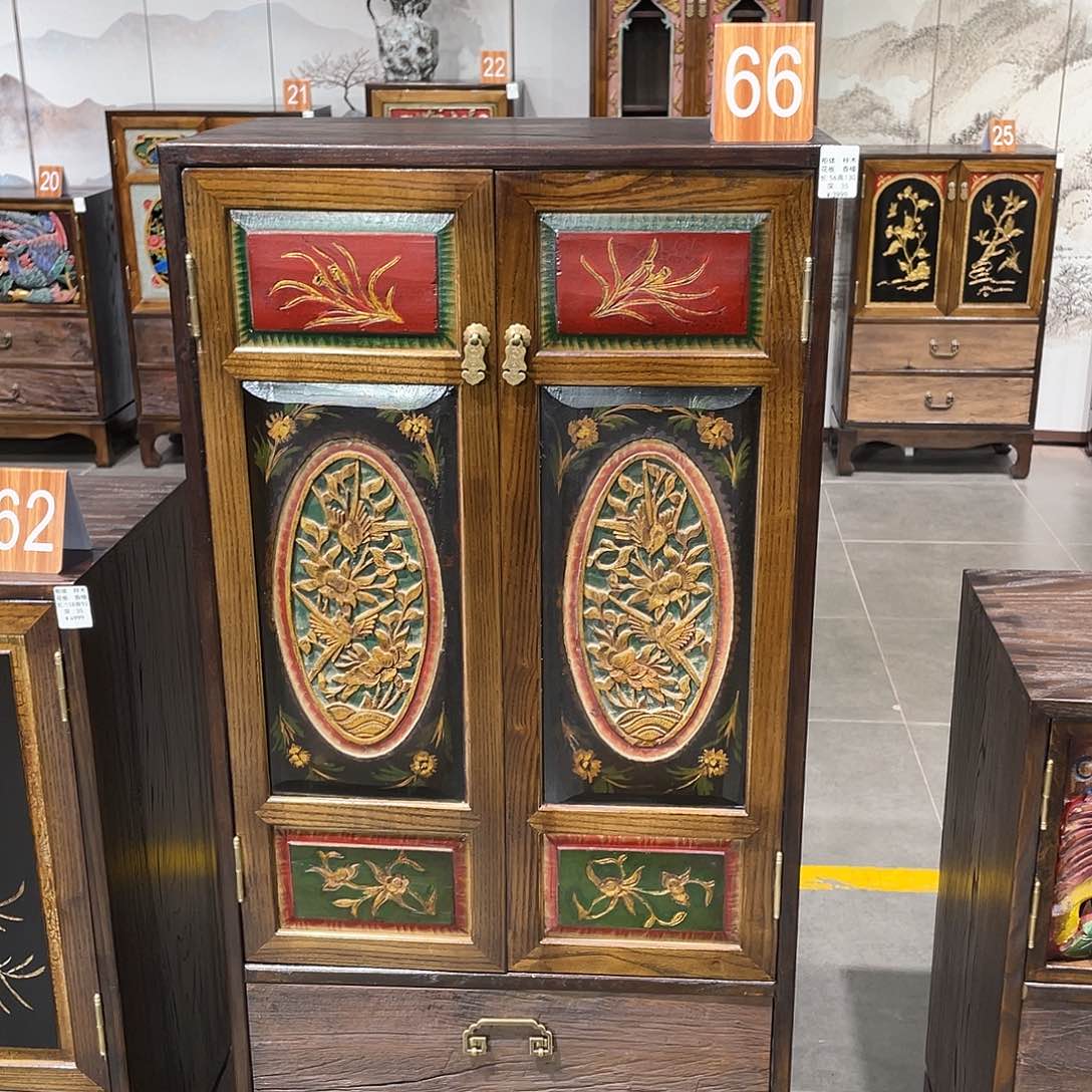 瓷片用****9复古家具边柜