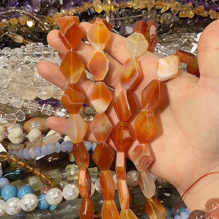 玛瑙/玉髓散珠盐源玛瑙片