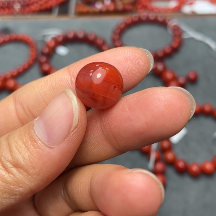 南红玛瑙单珠14多样性发1未镶嵌
