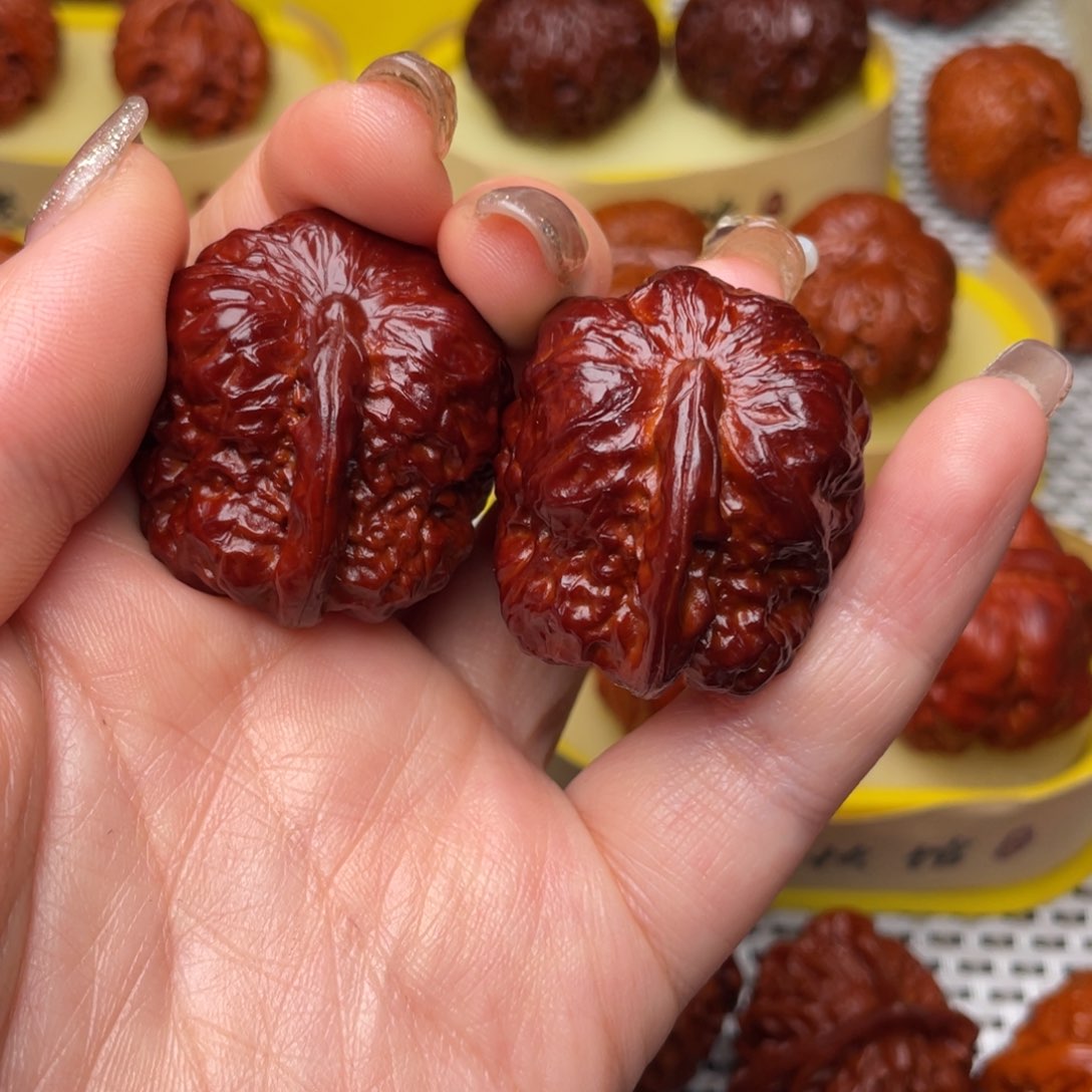 桃核吊坠文玩核桃 手把件 蛤蟆头 一帆风顺 36