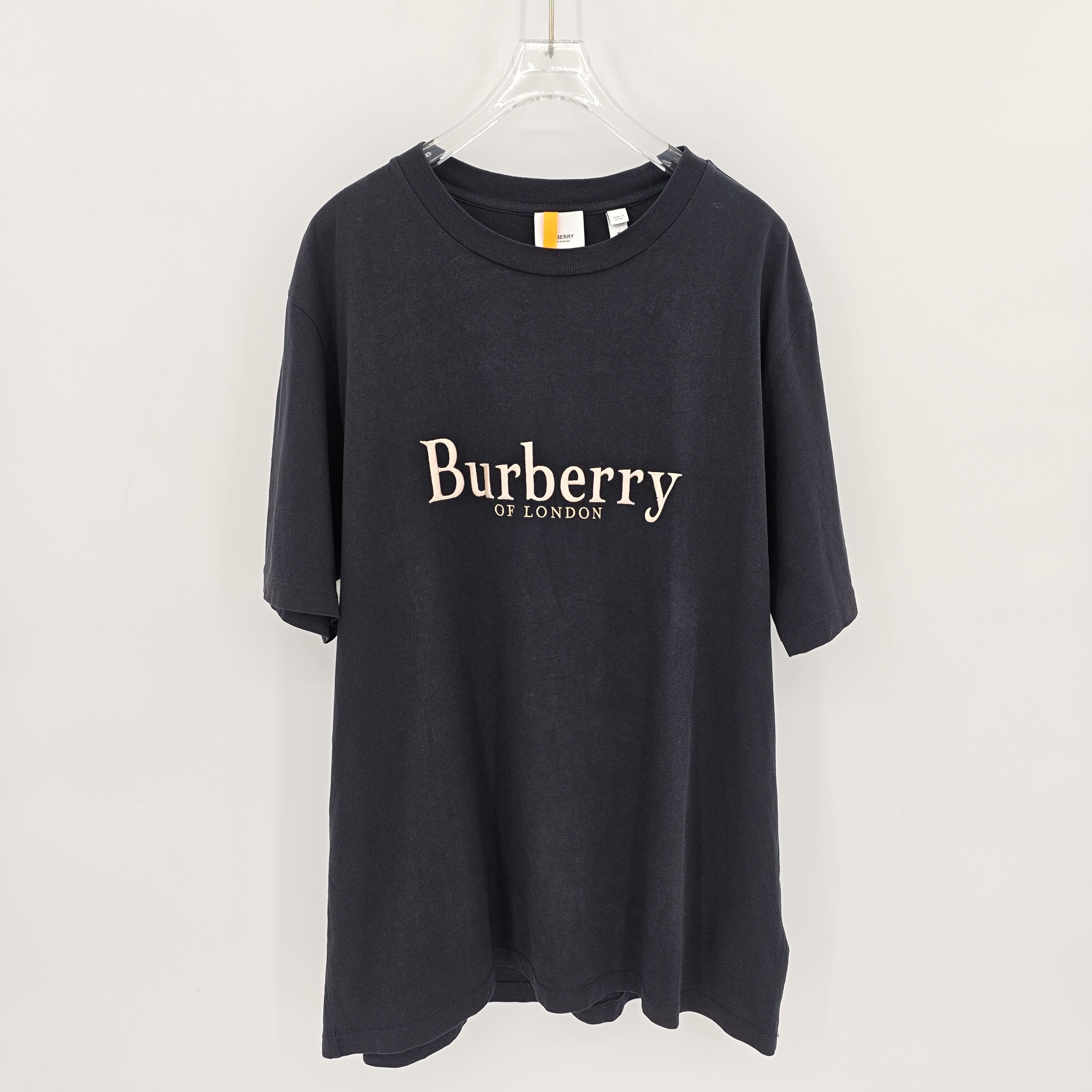 99新 BURBERRY/博柏利 字母刺绣logo圆领套头短袖/M码/Sw24898