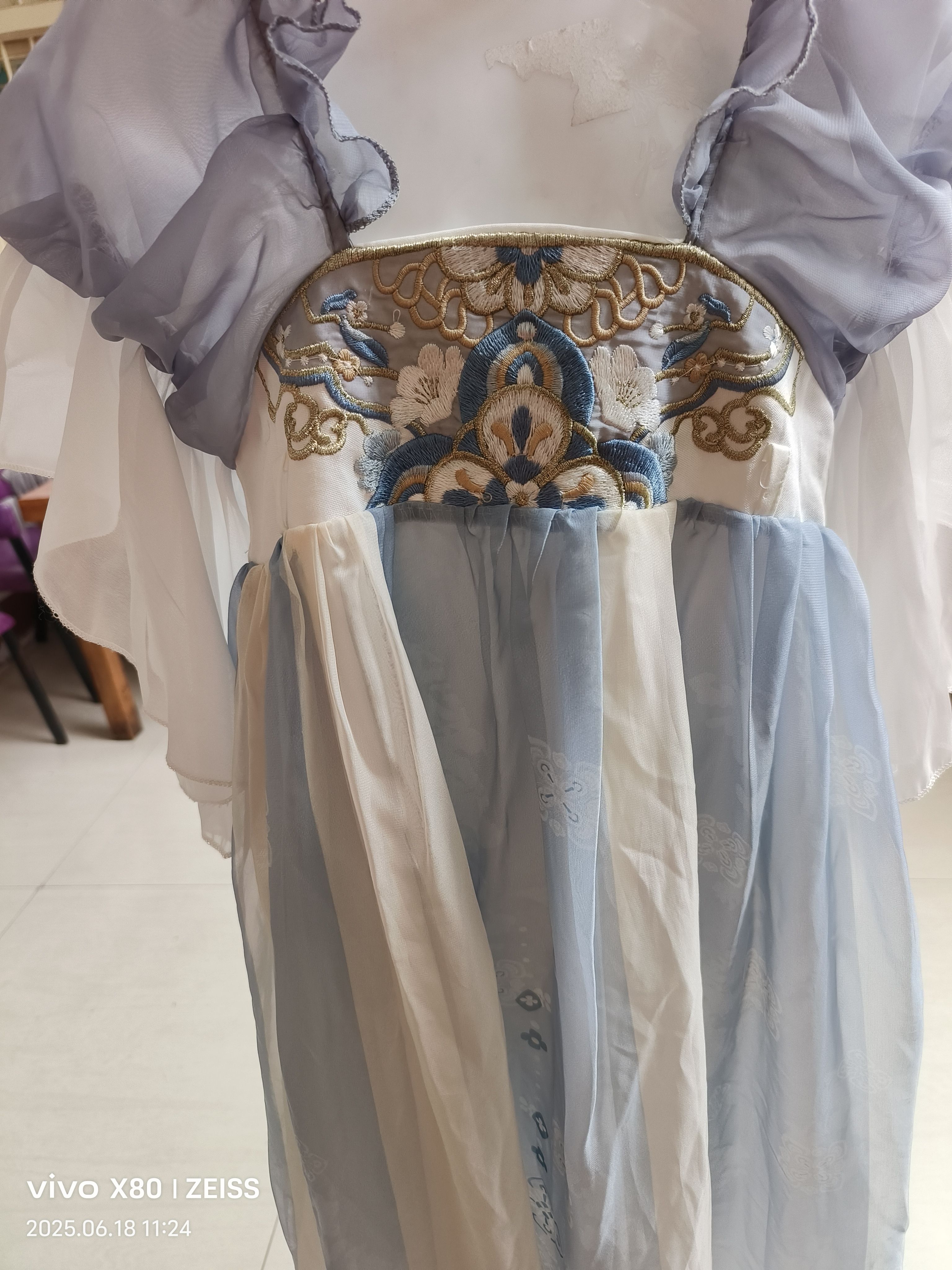 2025女公主民族中国风少女风汉服拼接裙子港风英伦风