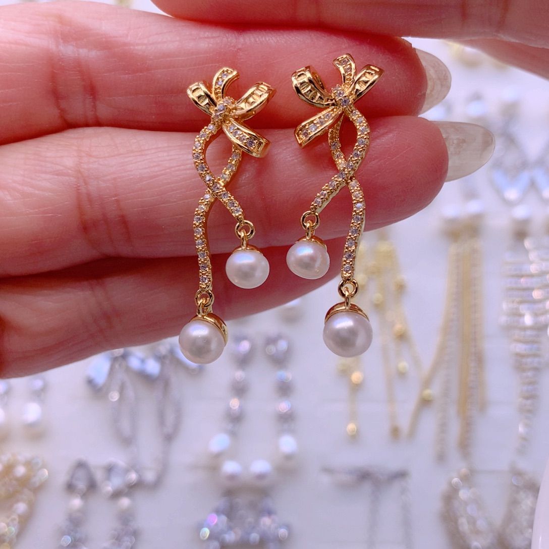 耳饰合金淡水珍珠