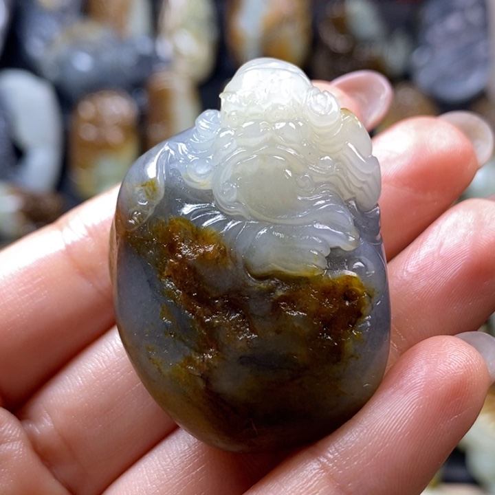 和田玉未镶嵌挂件