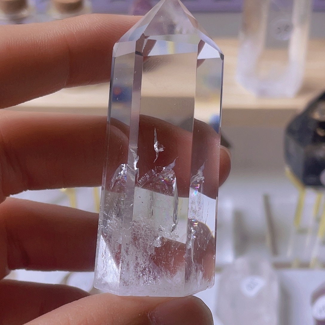 石材高货白水晶打磨件