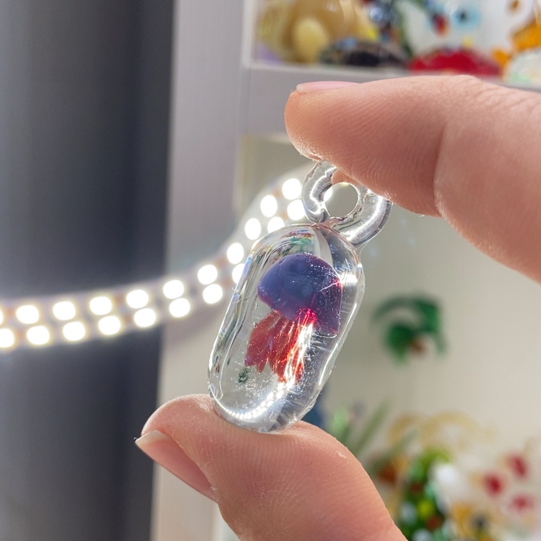 琉璃手工艺品水母