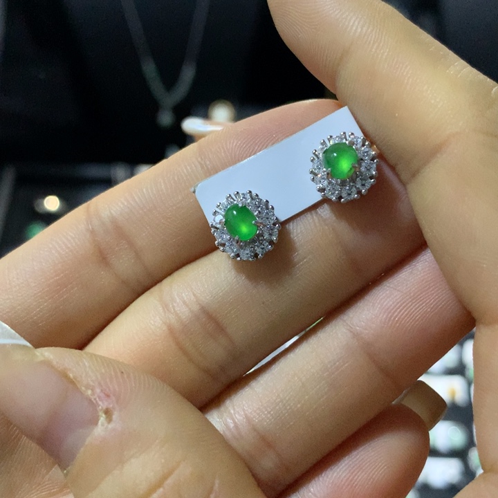 翡翠银S925镶嵌戒指
