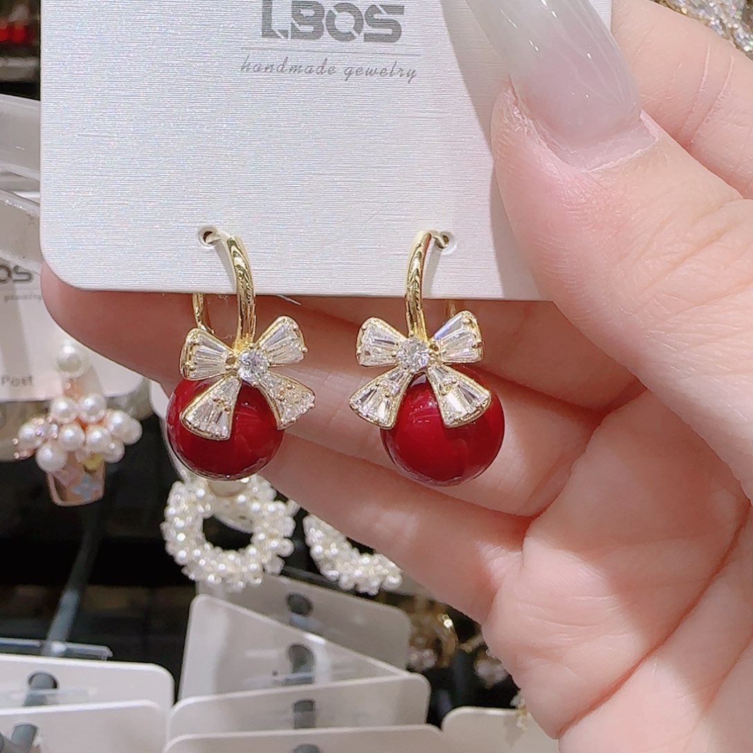 锆石铜合金925银耳环