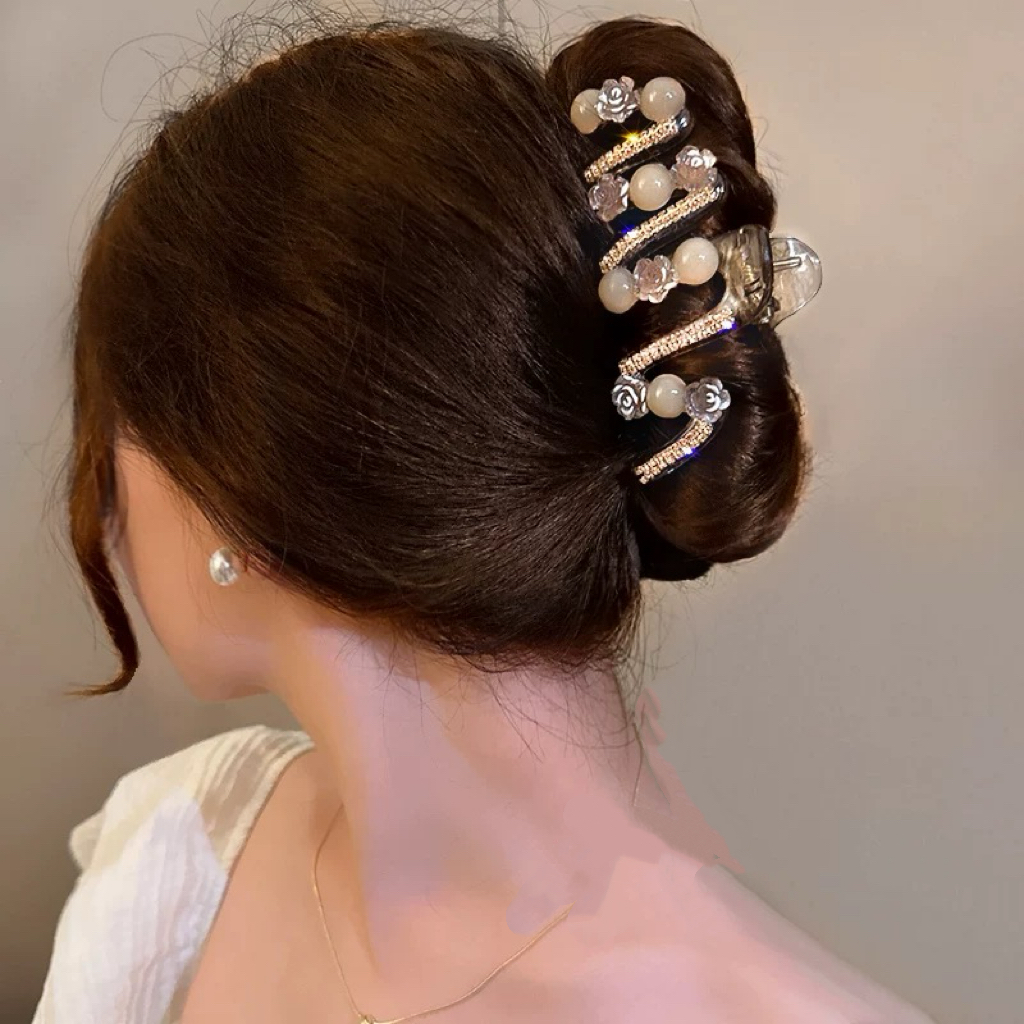 S15珠珠花花蛇形抓夹11cm