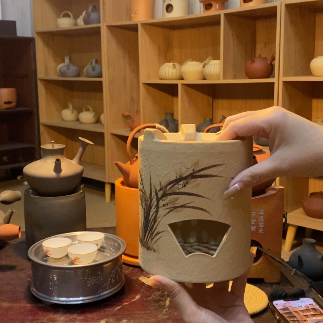 陶君子兰白泥炭炉1111