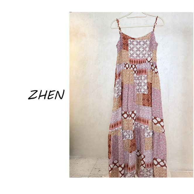 【ZHEN】25K00867 2025新款时尚气质修身显瘦小众设计连衣裙女
