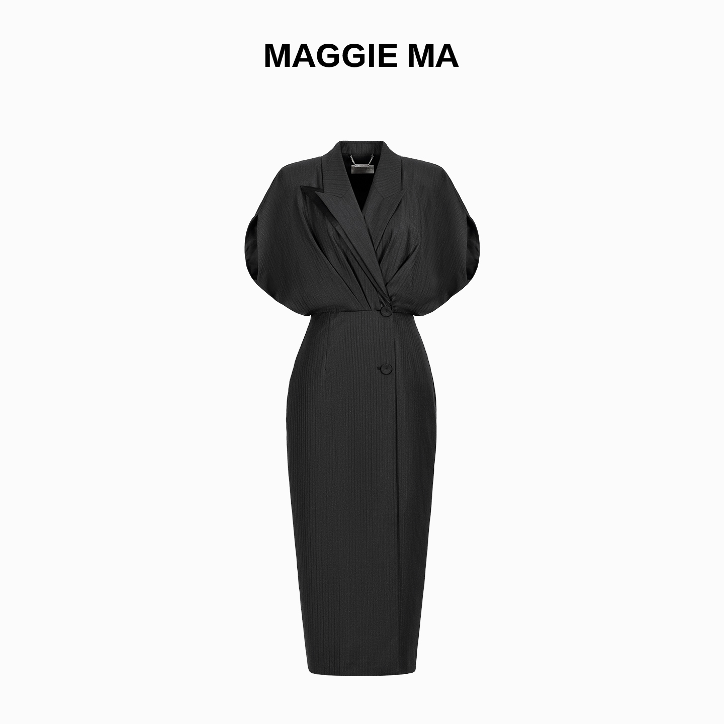 MAGGIE MA马婧设计师款法式气质显瘦包臀连衣裙382D