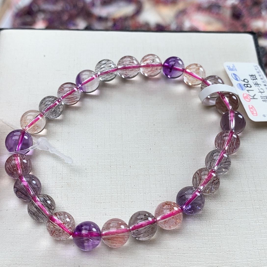 水晶手串未镶嵌K186卡七超七