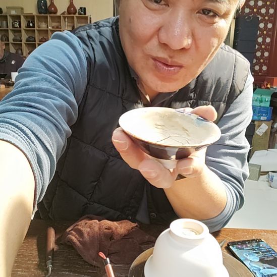 独***～天然老黑釉斗笠盏