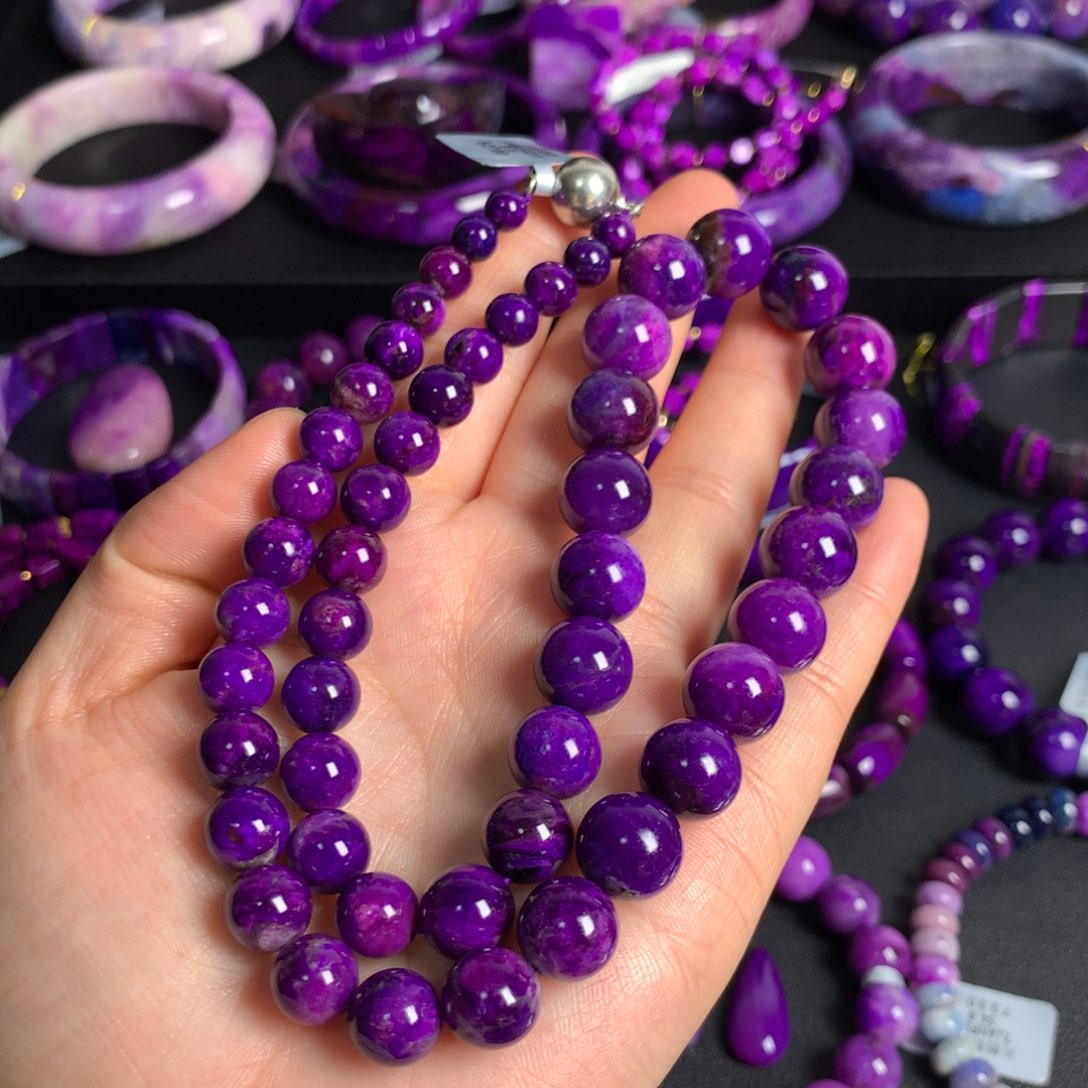 苏纪石（舒俱来）凝胶紫塔链未镶嵌