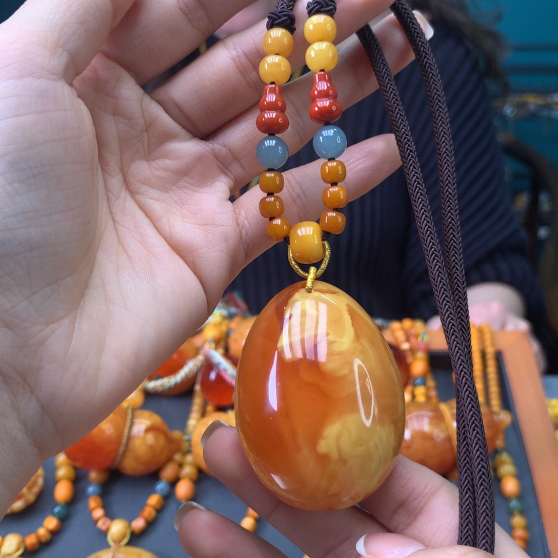 蜜蜡未镶嵌颈饰天然