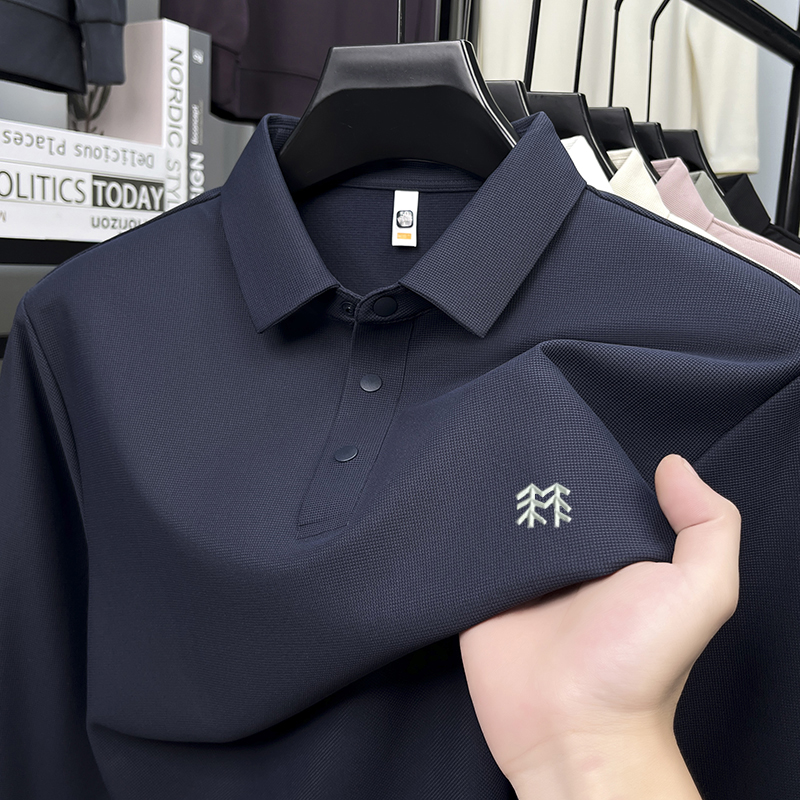 奥特莱斯撤柜KL长袖POLO衫男士秋季新款户外运动速干亲肤男款t恤