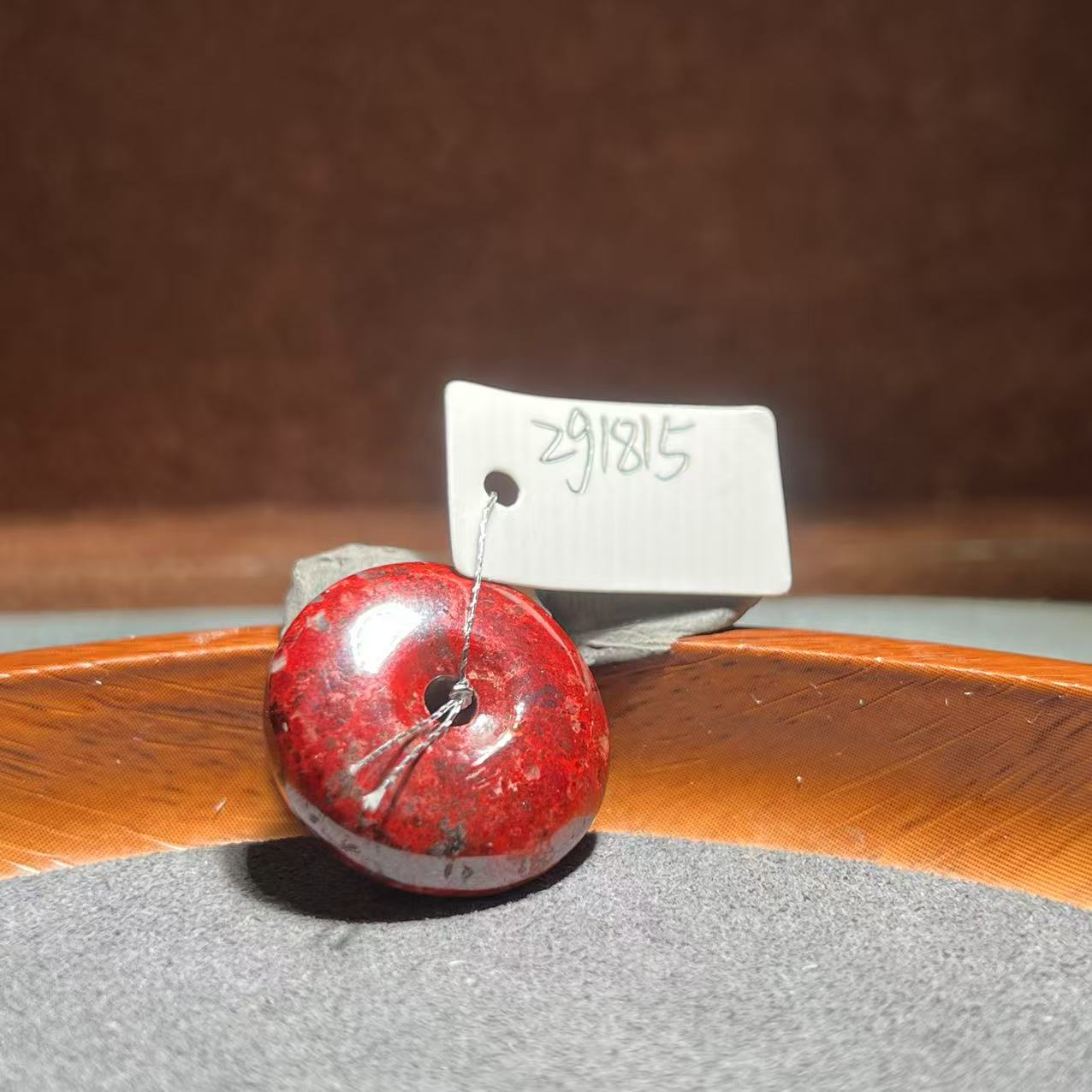 天然辰砂【张老斯珠宝】天然朱砂平安扣吊坠zg1815