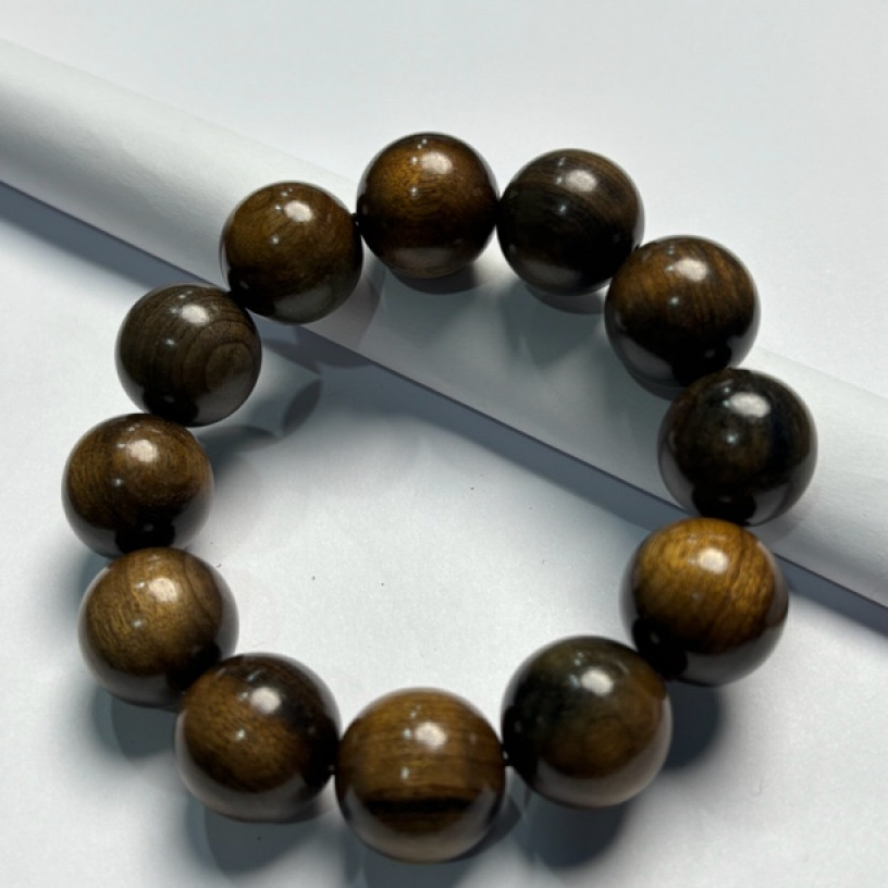 A467 黑金金丝楠木阴沉木20mm手串