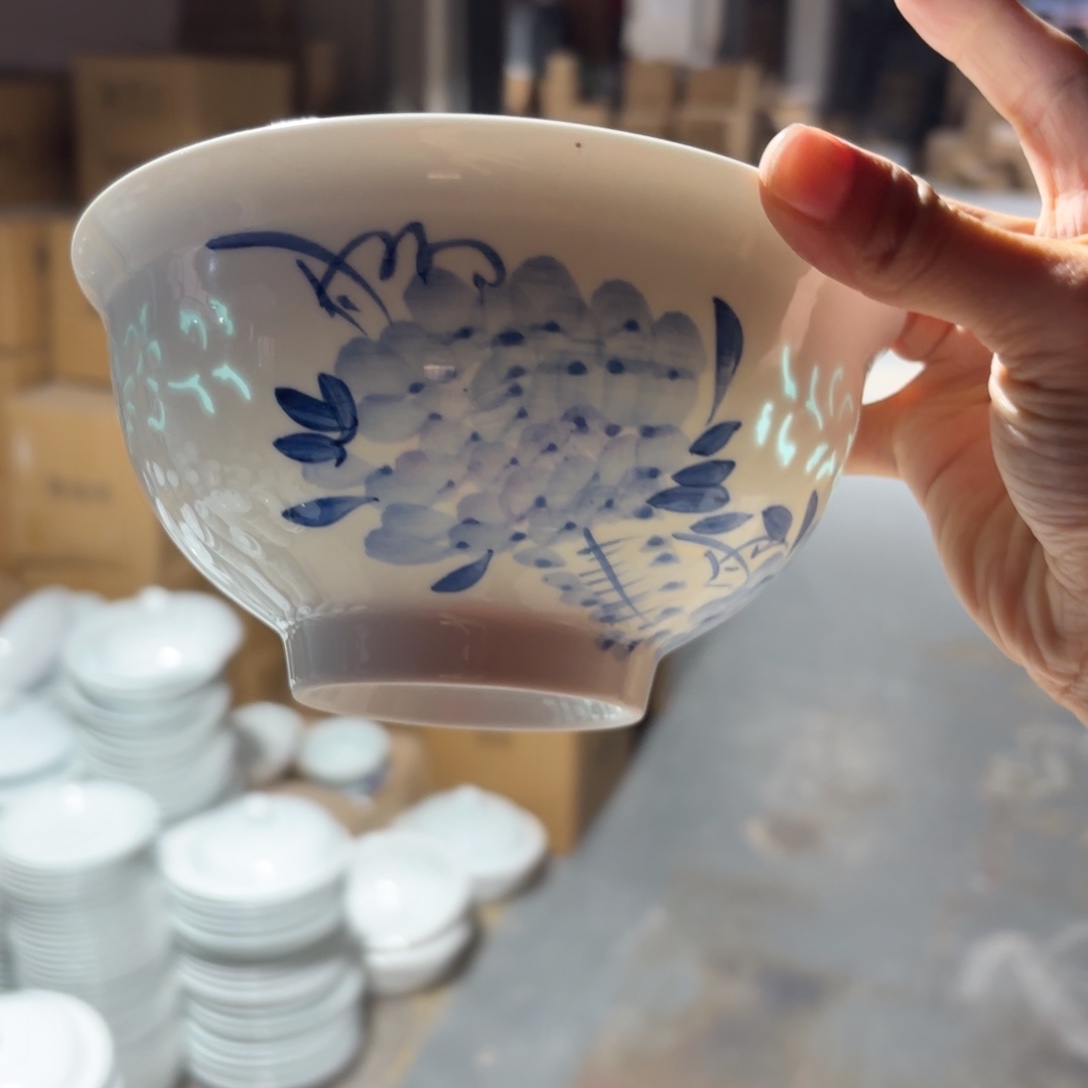 玉瓷景德镇陶瓷两只微瑕