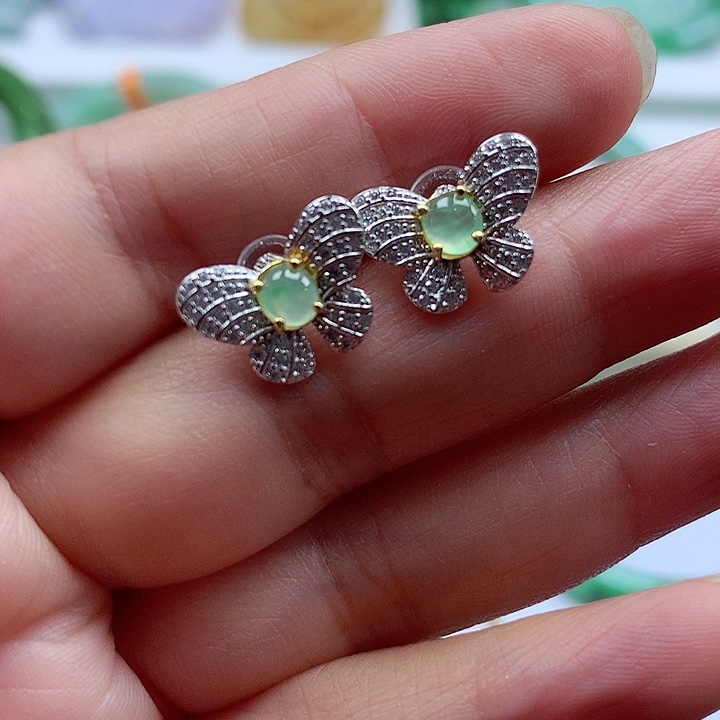 颈饰银S925镶嵌翡翠翡翠