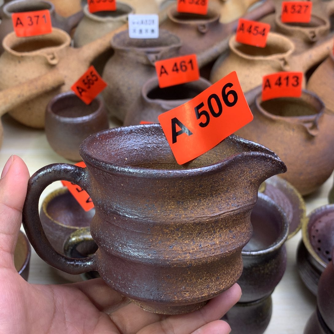 小*蚁柴烧粗陶公道杯200毫升左右一物一拍