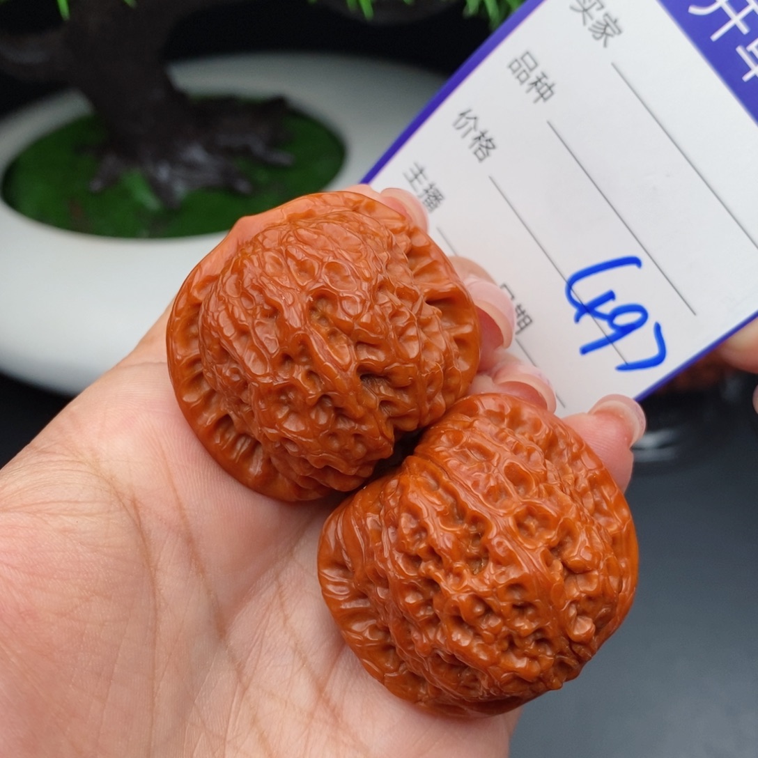 文玩核桃把件38血麒麟497