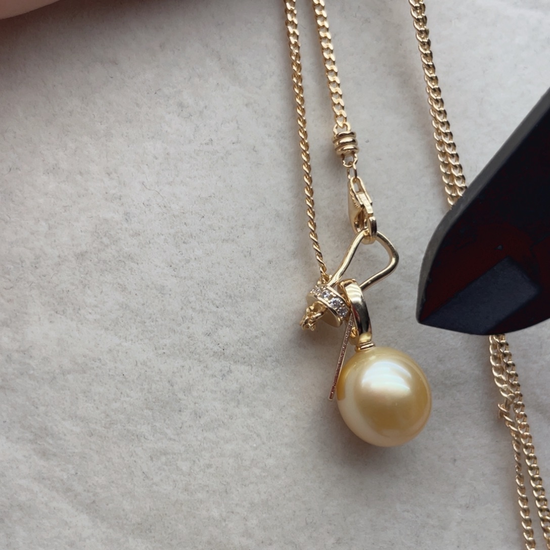 海水珍珠银S925镶嵌颈饰A146