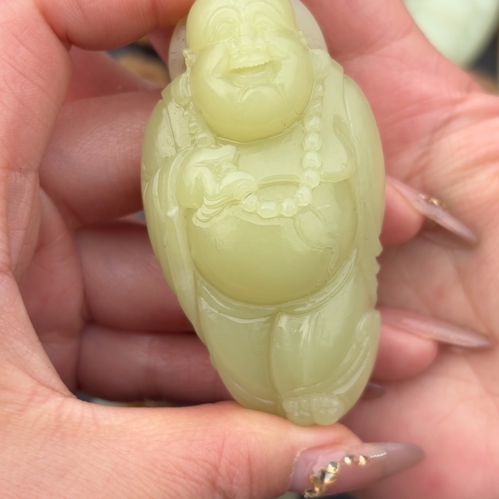 和田玉佛公手把未镶嵌
