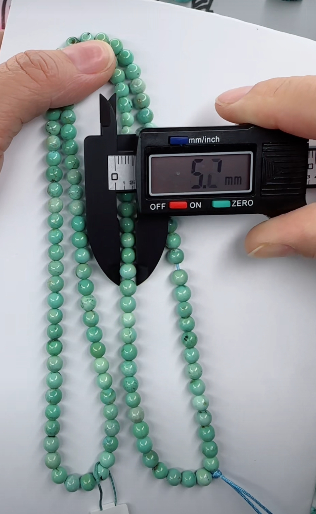 天然原矿绿松石米珠链雁