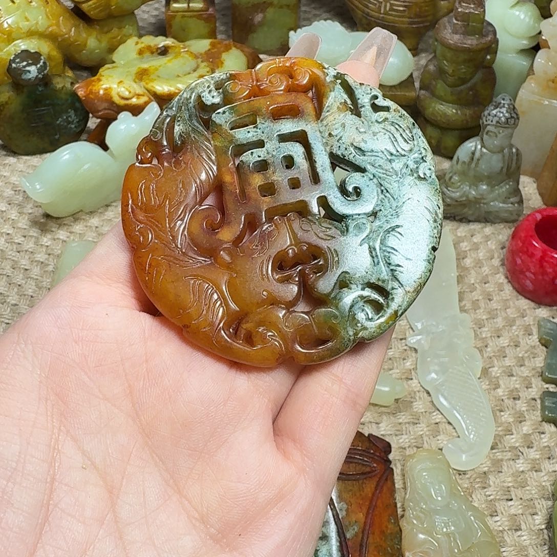 白玉菩提吊坠挂件