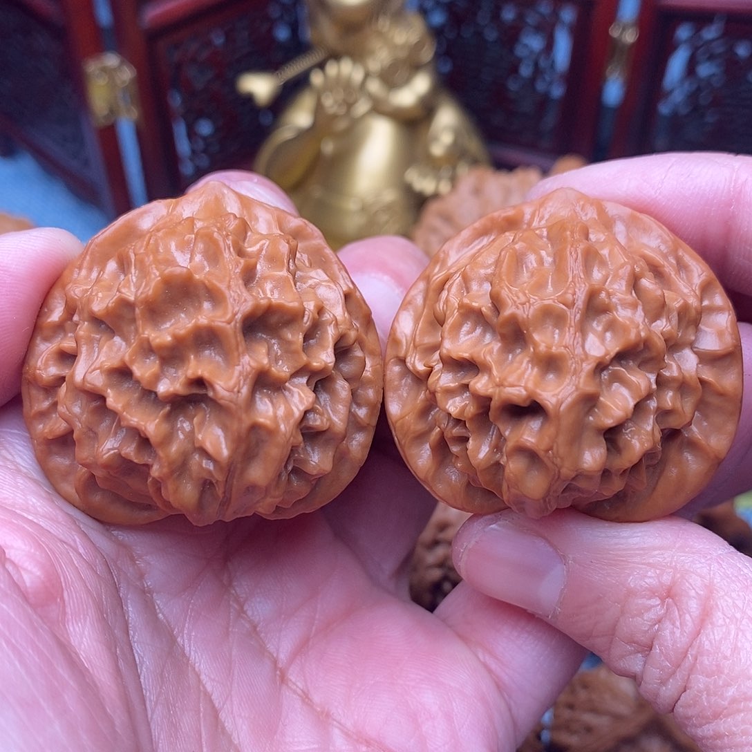 把件文玩核桃全品毕业桃心肉球龙鳞38.8尺